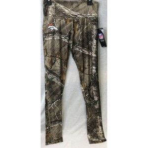 Majestic Zubaz Denver Broncos NFL Women's Camo Print Leggings, stretch Size S